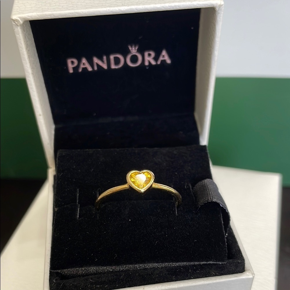 Pandora Radiant Shine Gold Heart Ring